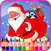 Download  Xmax coloring  santa reindeers 