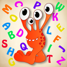 Gelukkig alfabet ABC-icoon