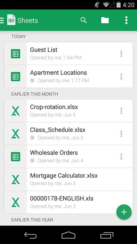 Google Sheets APK Download - Free Productivity APP for ...