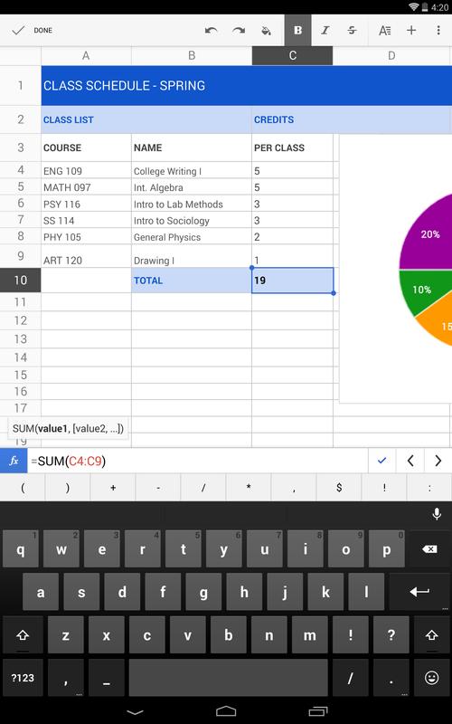 Google Sheets APK Download - Free Productivity APP for ...