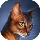 Blinking cat live wallpaper أيقونة