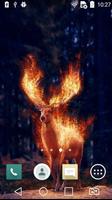 Flaming deer live wallpaper تصوير الشاشة 1