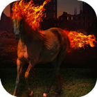 Horse with fiery mane live wp icône