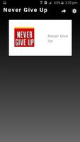 Never Give Up plakat