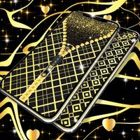 Gold black lock screen اسکرین شاٹ 1