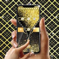 Gold black lock screen اسکرین شاٹ 3