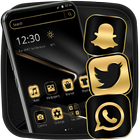 Gold Black Neat Theme ikon