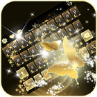 Papillon d'or clavier thème icône
