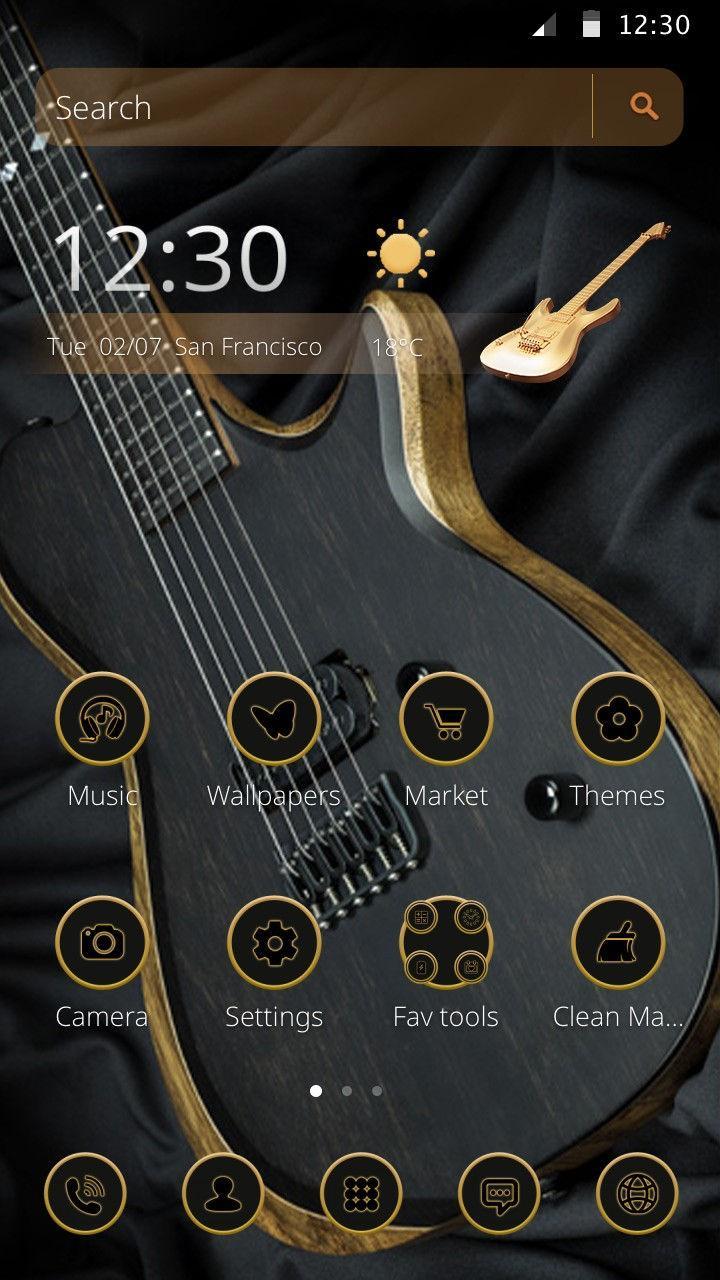 Android 用の 無料金のギターのテーマ Apk をダウンロード
