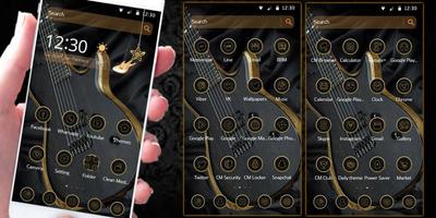 Gold guitar Theme gold music syot layar 2