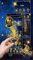 Gold Scorpion Constellation Theme Glitter Galax imagem de tela 2