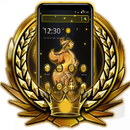 Gold Sparkle Dragon Theme APK