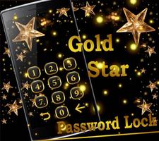 金色星星鎖屏  金色數位鍵盤鎖屏+金色星星圖案鎖屏 海報