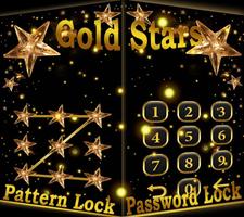 Golden Star Lock Screen Theme اسکرین شاٹ 2