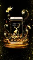 Gold Peacock Luxury Theme اسکرین شاٹ 1