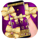 Gold Violet Bowknot Luxury theme APK