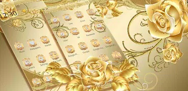 Gold Rose Theme luxury gold