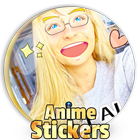 Anime Stickers Camera أيقونة