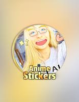 Anime Stickers Camera Affiche