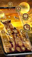 Golden Wild Desert Wolf theme screenshot 1