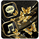 Golden Black Butterfly Theme APK