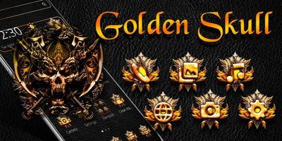 Golden Cool Skull Theme syot layar 3