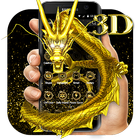 3D Luxury Golden Dragon Theme icon