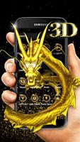 3D Luxury Golden Dragon Theme poster