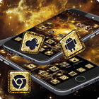 Golden Glitter Nebula Theme Zeichen
