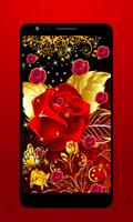 Golden Rose Live Wallpaper HD постер