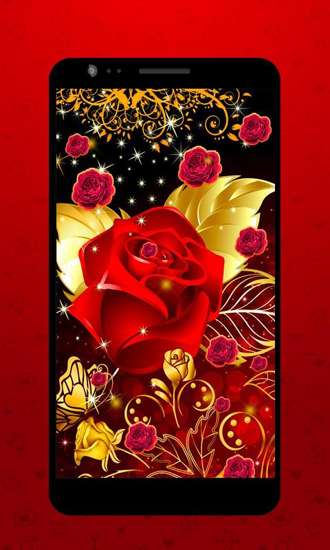 Golden Rose Live Wallpaper Hd For Android Apk Golden Rose Live Wallpaper Hd Poster