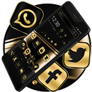 Simple Luxury Golden Black Theme APK
