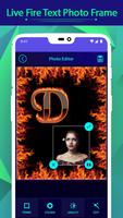 Live Fire Text Photo Frames স্ক্রিনশট 1