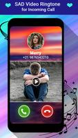 Video Ringtone For incoming Call - Sad capture d'écran 2