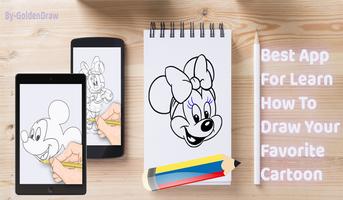 How To Draw Minnie Mouse Mickey Adult Drawing Plakat