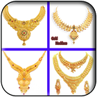Gold necklace design ikona