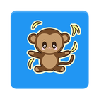 Word games cute little animals icon