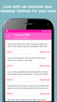 Go Love SMS Messages Collection 2018 capture d'écran 1
