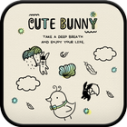 Cute Bunny Go SMS theme ไอคอน