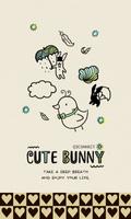 Cute Bunny Go SMS theme ภาพหน้าจอ 1