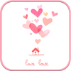 lovelove go sms theme-icoon