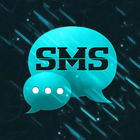 Thème noir bleu GO SMS Pro icône