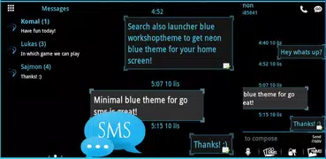 Ice Minimal Theme GO SMS Pro