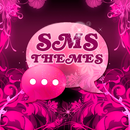 Theme Pink Flower GO SMS APK