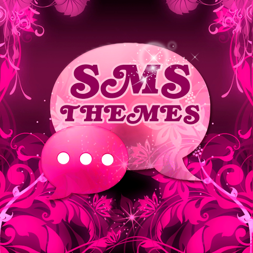 Theme Pink Flower GO SMS