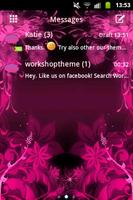 Theme Rosa Blume GO SMS Plakat