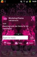 Motyw różowy kwiat GO SMS screenshot 2