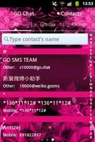 Theme Pink Flower GO SMS syot layar 3