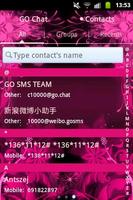 Theme Pink Flower GO SMS Ekran Görüntüsü 3