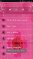 Tema rosa rosa bonito GO SMS imagem de tela 3